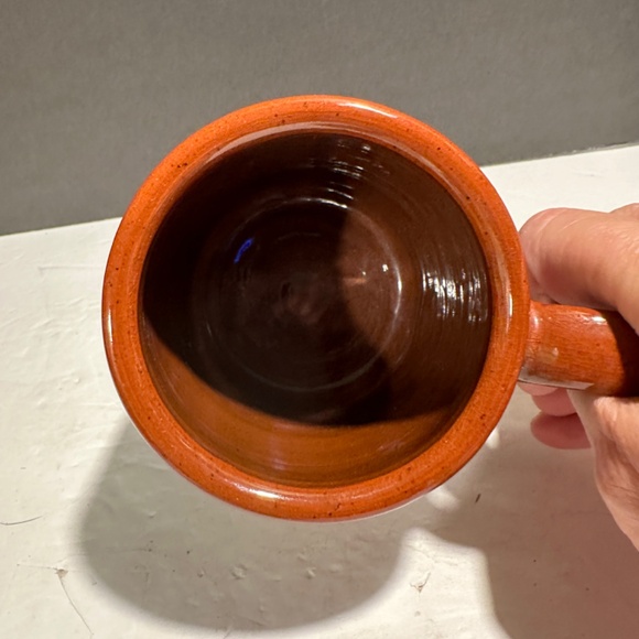 Vtg Earthen Vessel Redware Noahs Ark Textured/Painted Coffee Mug Signed/Dated - Picture 5 of 9